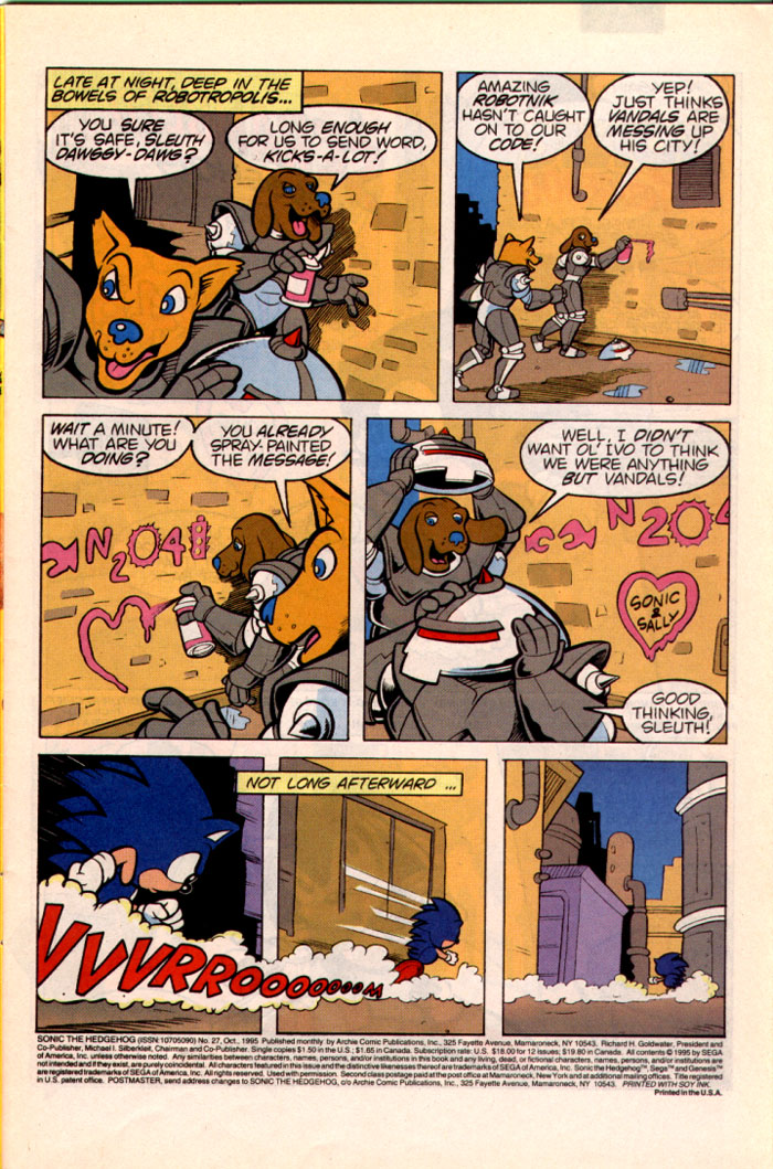 Sonic - Archie Adventure Series October 1995 Page 1